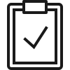 Checklist icon representing Step 4 home assessment and choosing upgrades in the Colorado Home Energy Rebate process with Cu Solutions in Denver