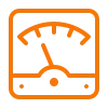 Voltmeter gauge icon representing Cu Solutions main electrical panel upgrade services.