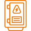 Electrical panel icon representing panel upgrades to support home EV charging