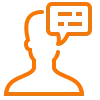 Orange outline clipboard with check marks icon highlighting reliable scheduling and responsive follow up from Cu Solutions for Denver electrical services.