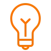 Lightbulb icon representing Cu Solutions indoor lighting design and fixture installation services.