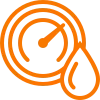 Icon representing home humidifier and dehumidification comfort solutions