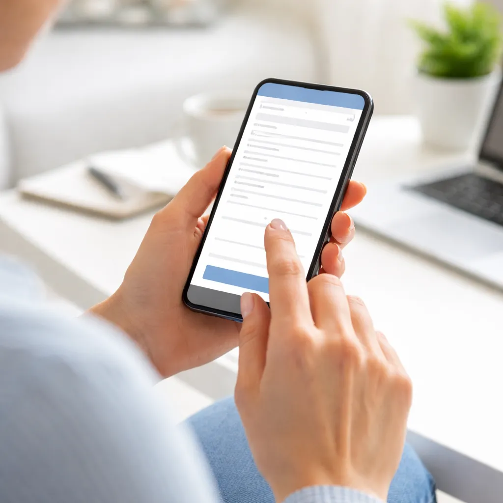 Homeowner submitting a property info form to sell a house fast in Warrenton Missouri.