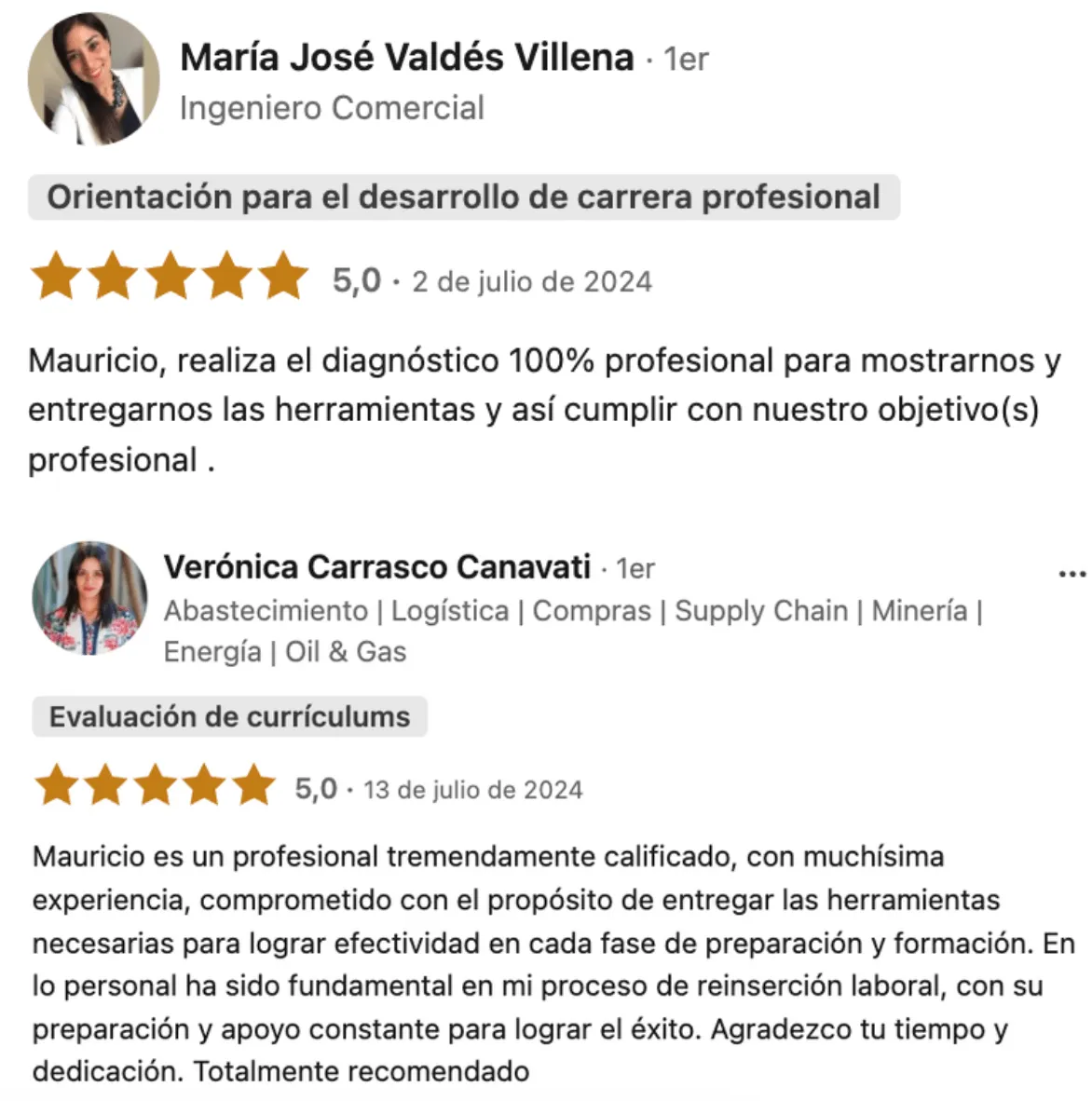 Reseñas comentarios positivos de mentoría laboral - planes de mentoría y acompañamiento para la búsqueda laboral. Creación de currículum y mejora de Perfil de LinkedIn, outplacemente, mentoring laboral, hr business group, mejorar currículum, perfil de LinkedIN, preparación a entrevistas laborales, outplacemente, mentoring laboral, optimización de currículum, orientación profesional, orientación laboral, diseño de carrera, gerente, manager, jefe, coordinador, senior, supervisor