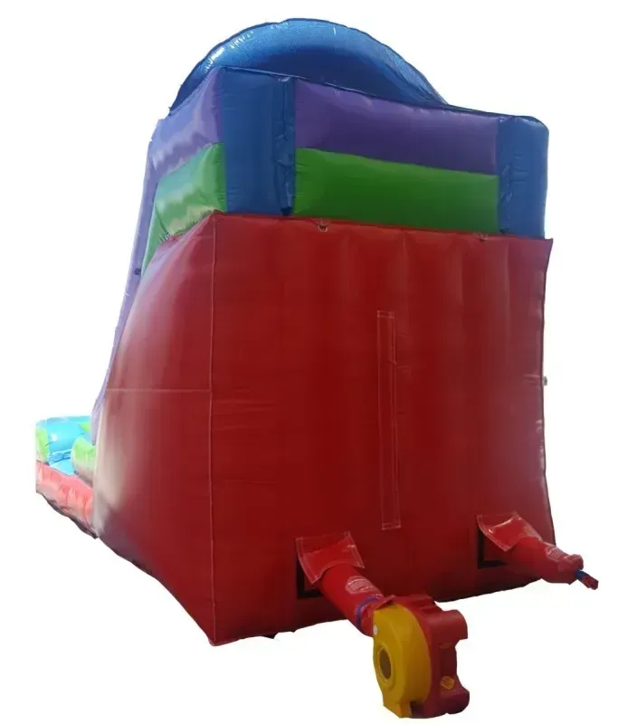 Inflatable water slide setup at a backyard event in Bridgewater NJ