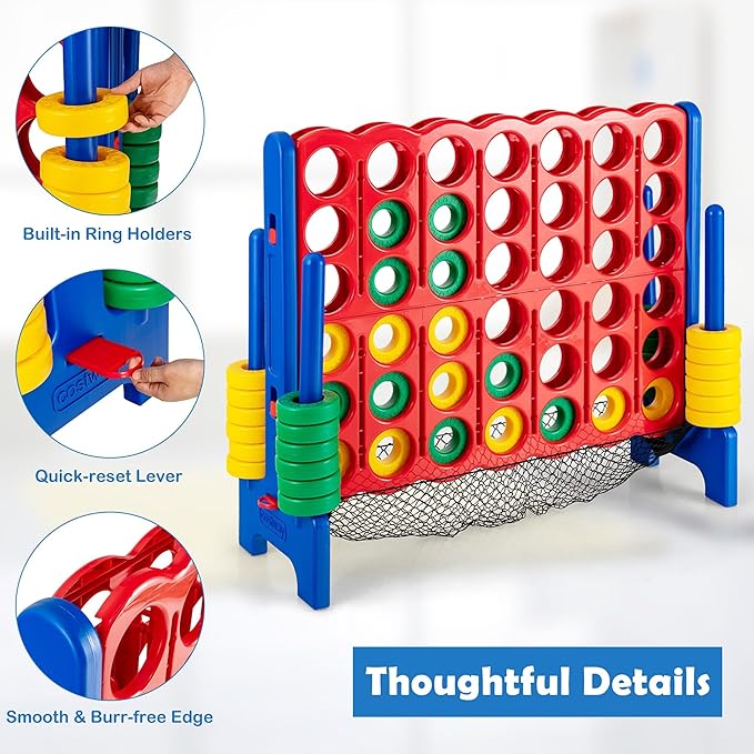 Giant Connect 4 lawn game rental for parties in New Jersey