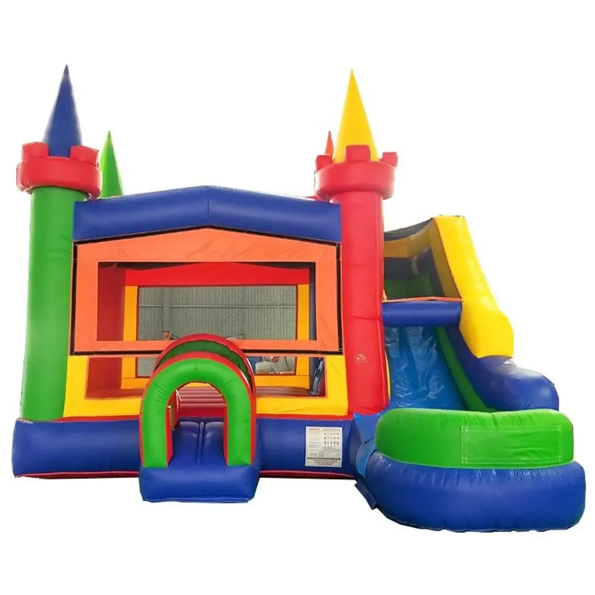 Bounce house combo unit rental in Hillsborough NJ with wet and dry slide options