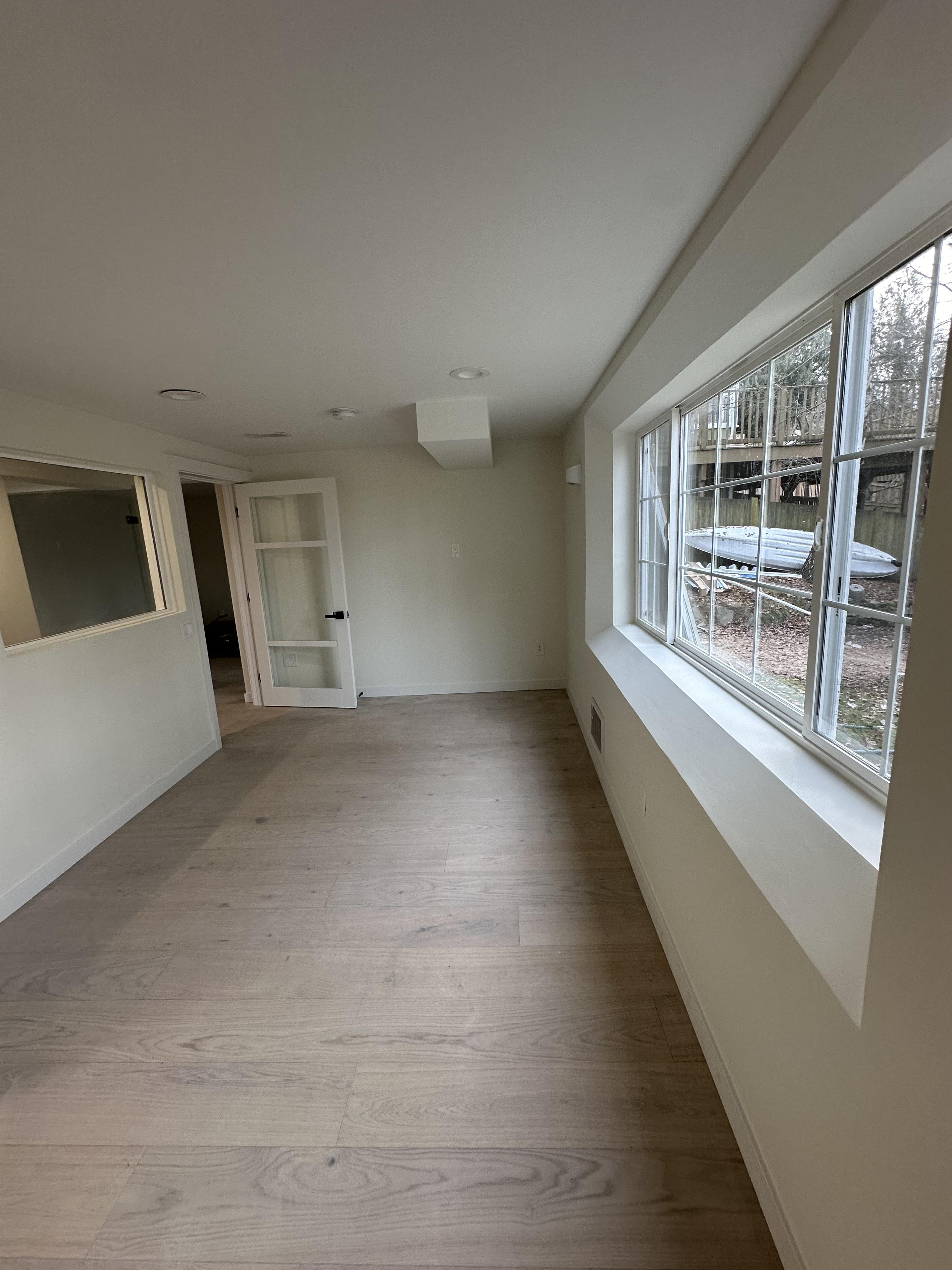 Completed basement remodeling project