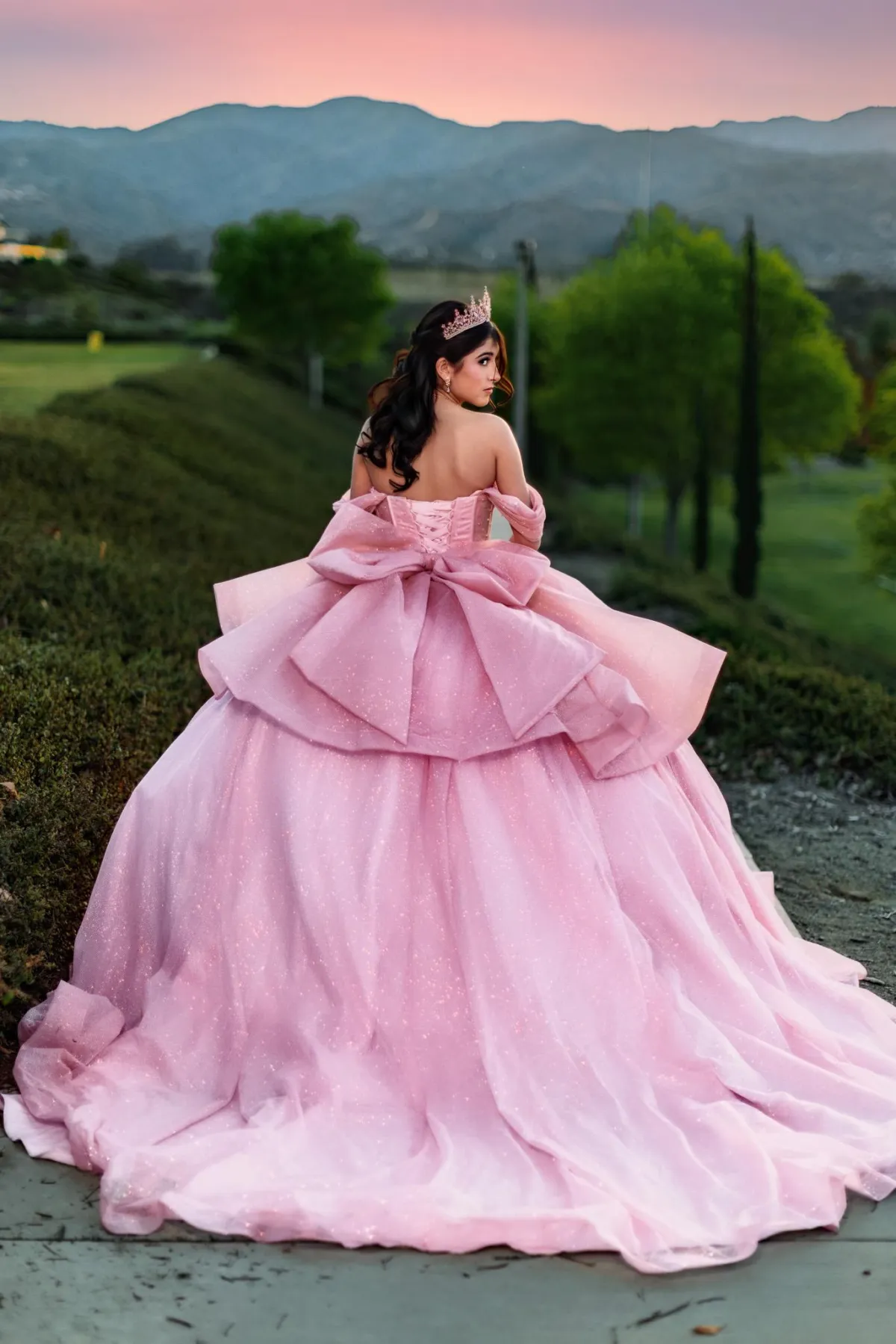Elegant quinceañera portrait in Orange County