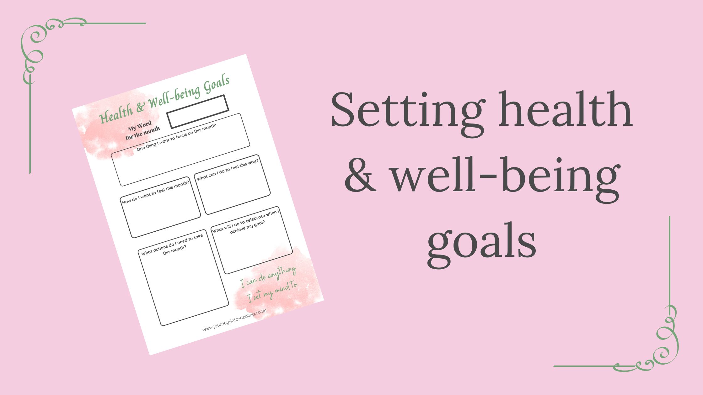 Health and wellbeing goals