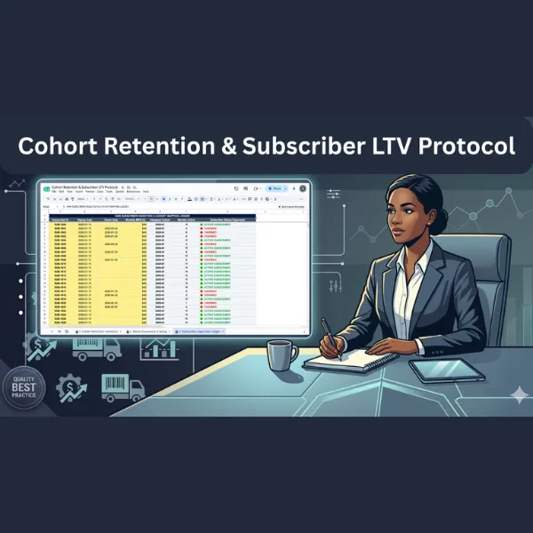 Cohort Retention & Subscriber LTV Protocol - Google Sheet