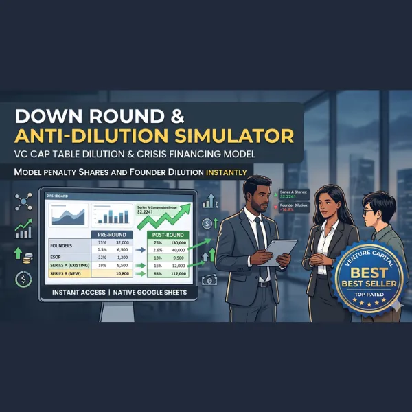 Down Round & Anti-Dilution Simulator - Google Sheet