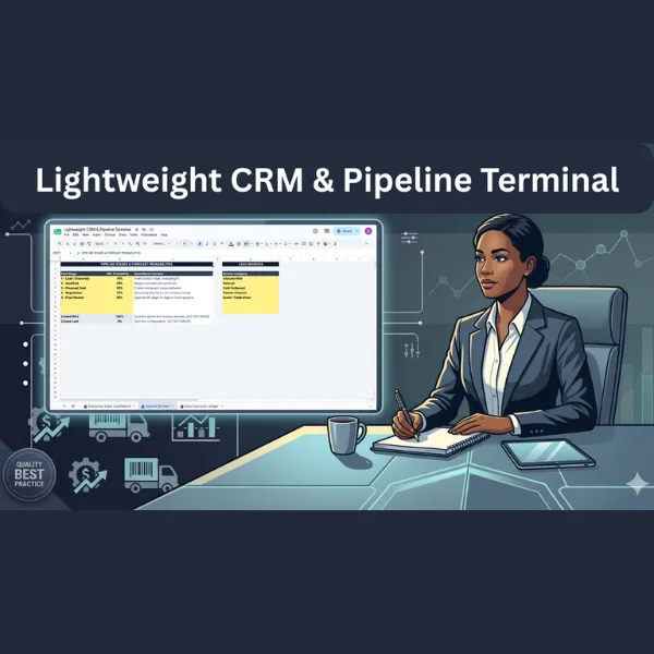 Lightweight CRM & Pipeline Terminal - Google Sheet