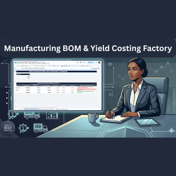 Manufacturing BOM & Yield Costing Factory - Google Sheet