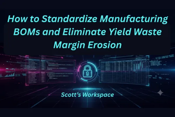 How to Standardize Manufacturing BOMs and Eliminate Yield Waste Margin Erosion