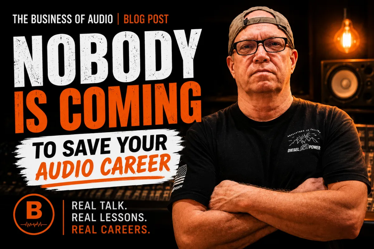 Nobody is coming to save your audio career