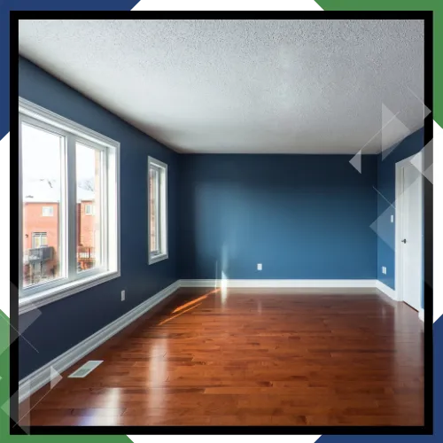 Commercial painting contractors updating a clean business space