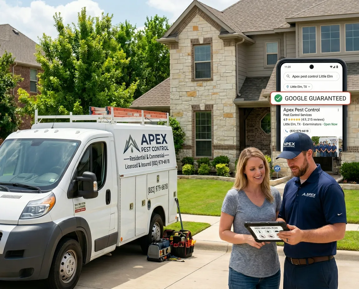 pest control contractor and phone showing google lsa