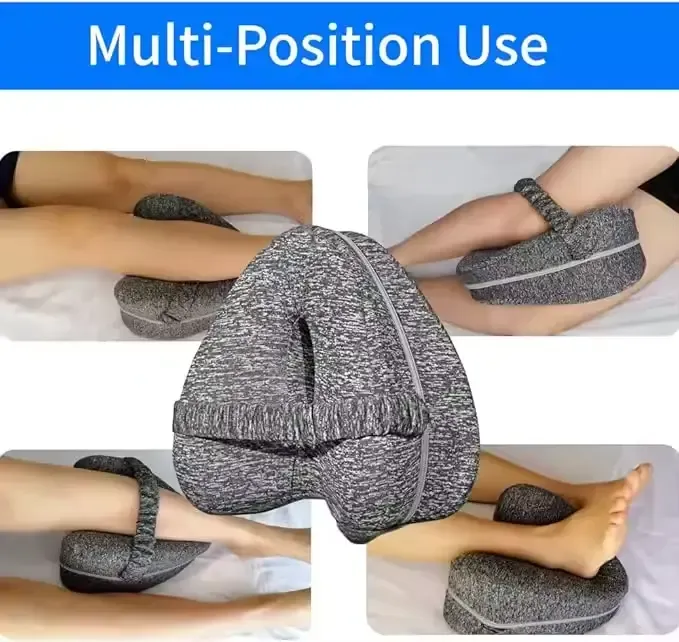 Ortopedisk knepute for flere posisjoner – gir støtte mellom knærne for bedre søvn og smertelindring i hofter og rygg.