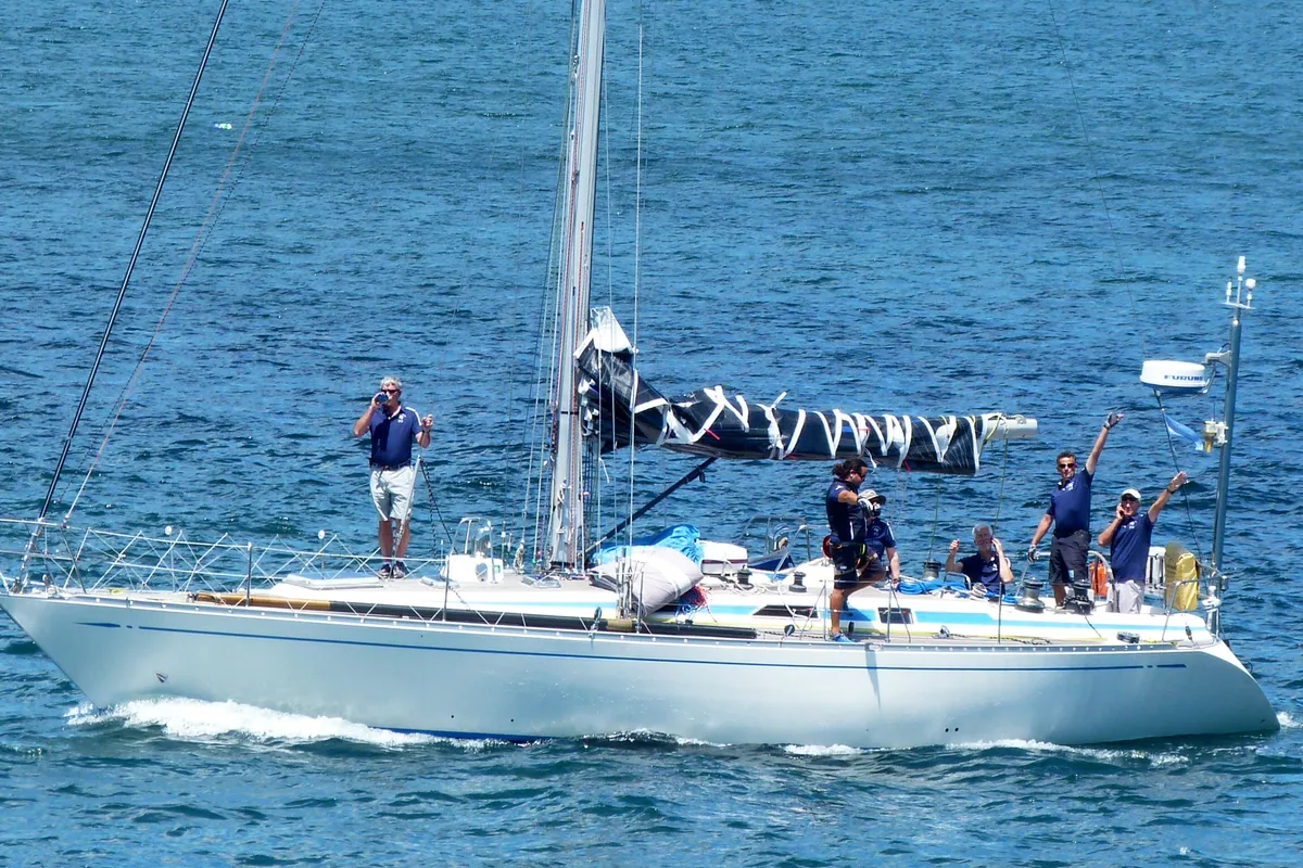 Akela III arriving Hamilton Bermuda after the Newport to Bermuda Race