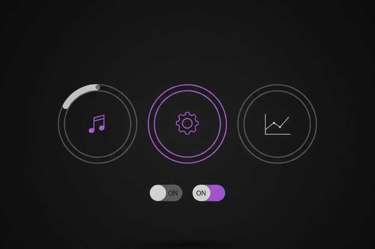 a simple graphic representing a dashboard