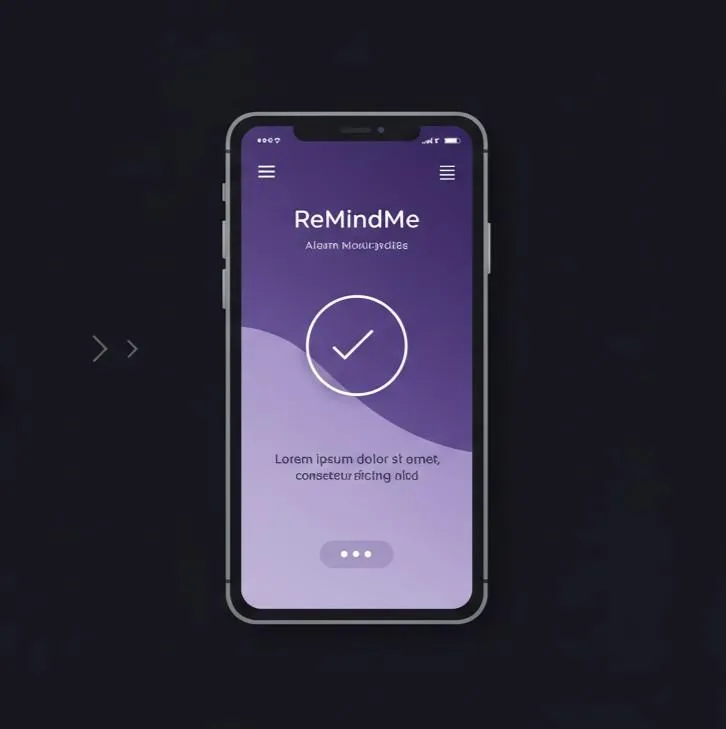 An image of a phone with the ReMindMe app on it