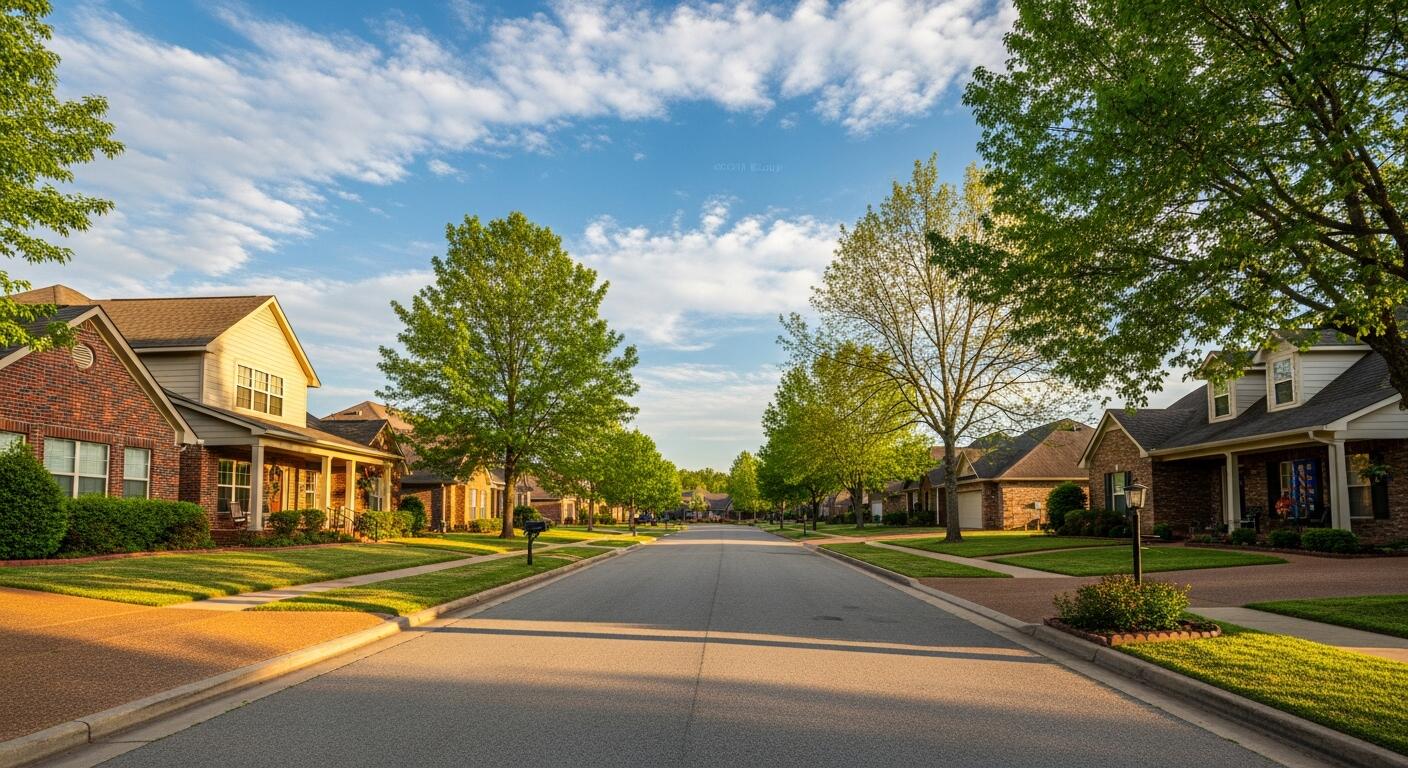 Residential neighborhood in Springdale Arkansas