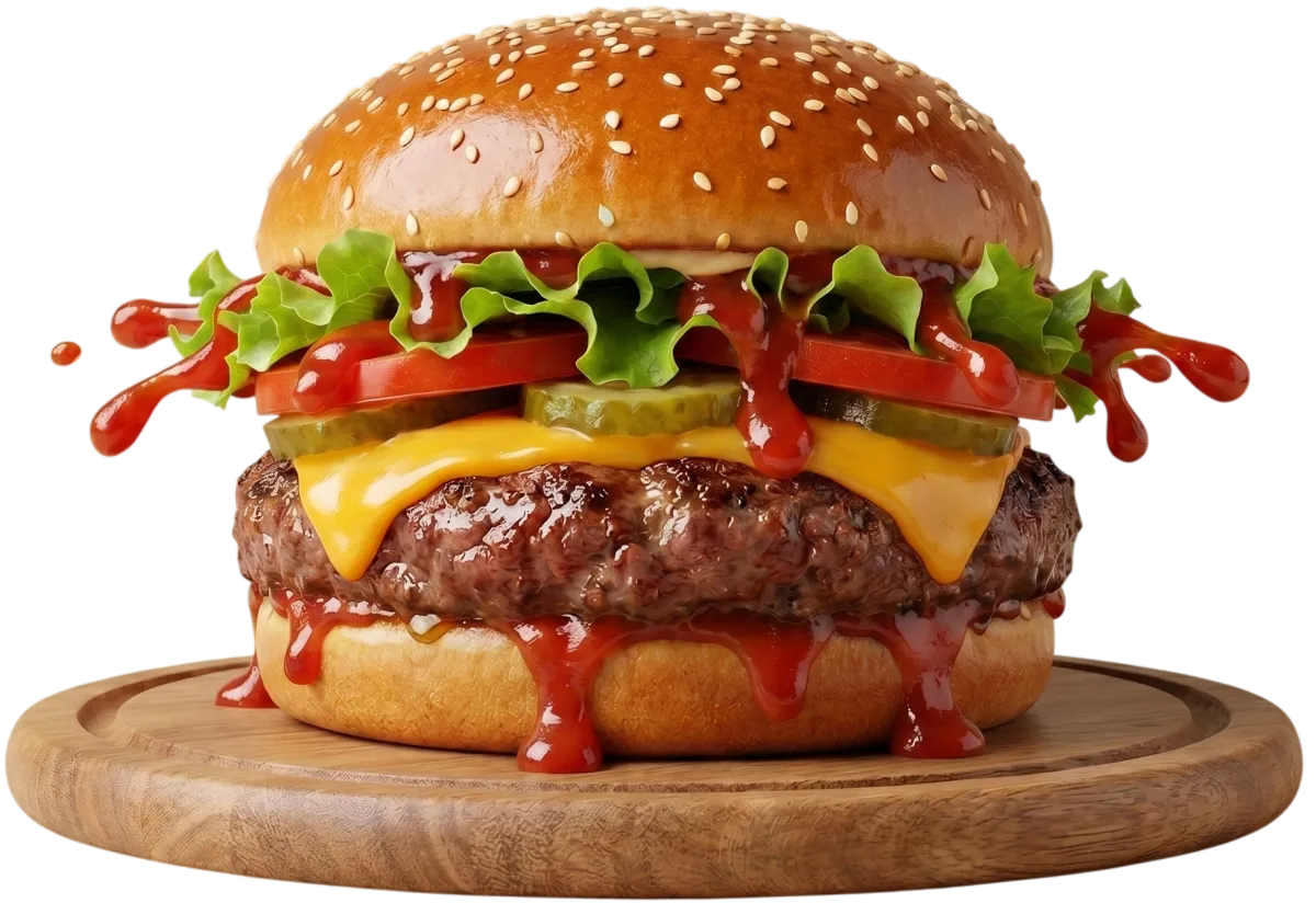 Signature Boni Burger with a Balkan twist