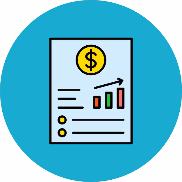 Chart icon with dollar symbol - Bank Statement Loan for self-employed borrowers