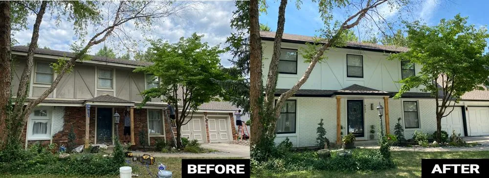 Before and after image of home - Refinance mortgage options for equity or rate reduction