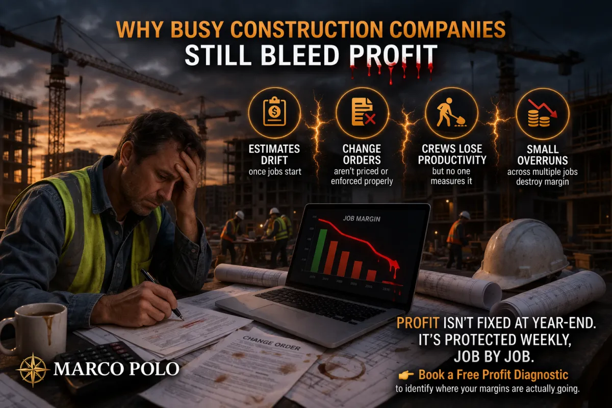 Why Busy Construction Companies Still Bleed Profit