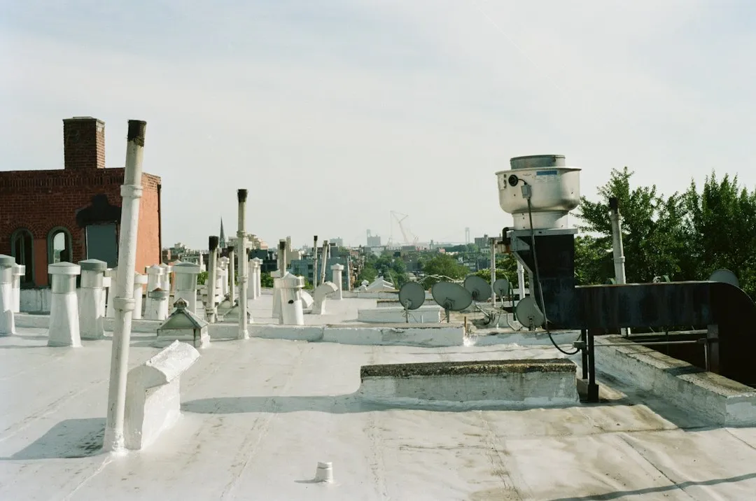 white TPO flat roof