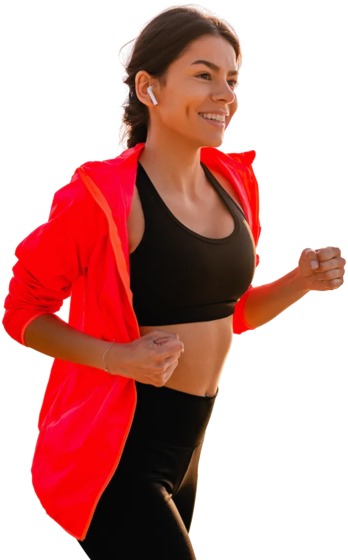 Fit Women Running Feels Light and Healthy