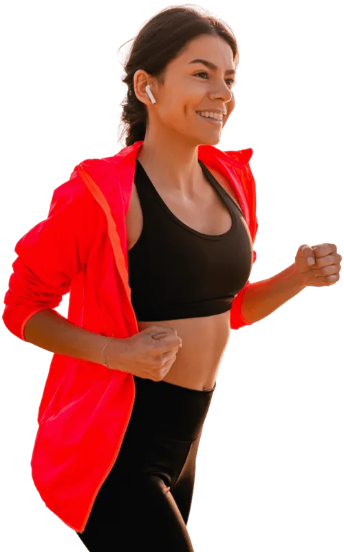 Fit Women Running Feels Light and Healthy