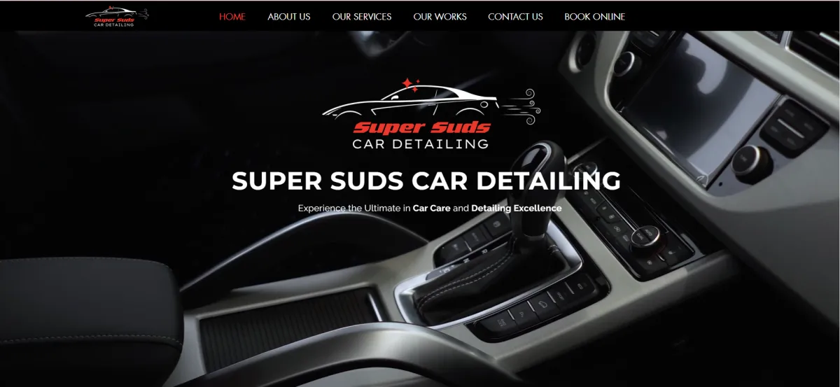 super suds car detailing website