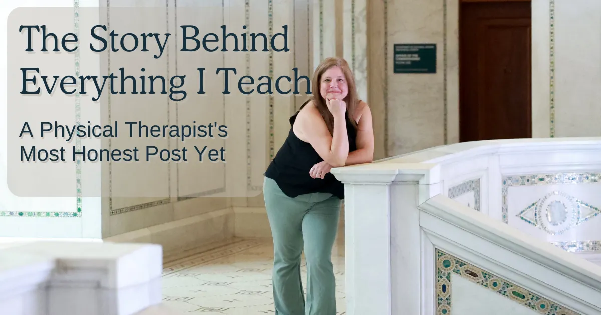 Physical therapist Lori reflecting on her journey with long COVID, perimenopause, MTHFR, and healing through movement.
