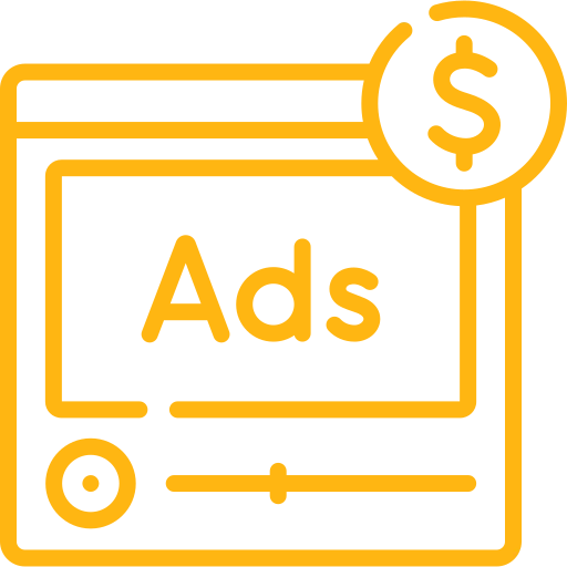 Icon representing paid advertising and ad spend management