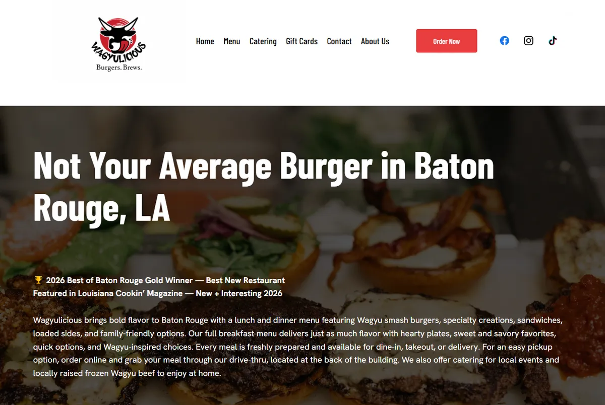 Wagyulicious Website Design Interface Showcase