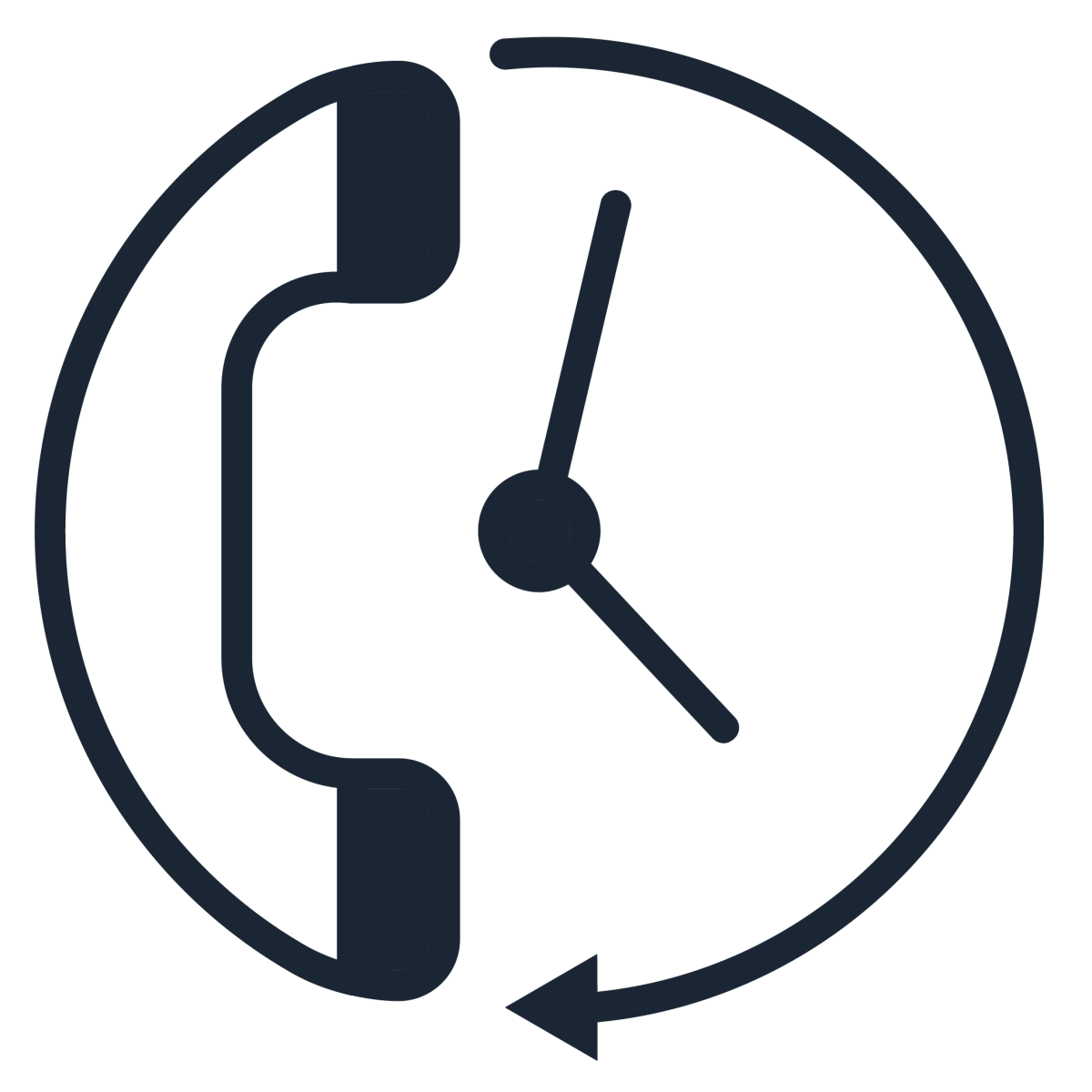 phone with clock icon