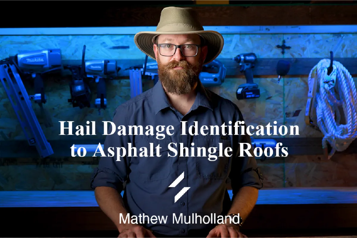 Hail Damage Identification to Asphalt Shingle Roofs by Mathew Mulholland video thumbnail