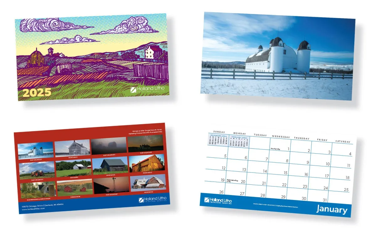 Gift Shop Calendars displayed on white background