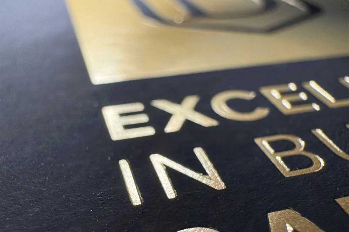 sample of foil finish