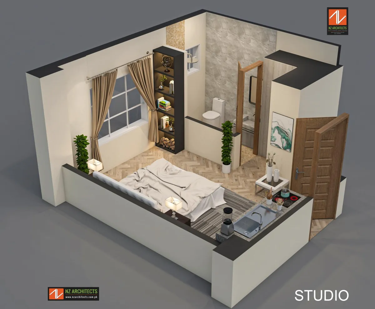 a living room with a couch and a table