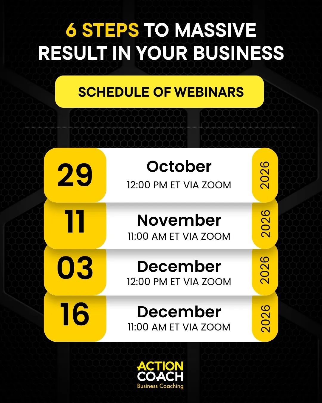6 Steps schedule