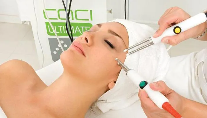 Image of a client getting a CACI non surgical treatment