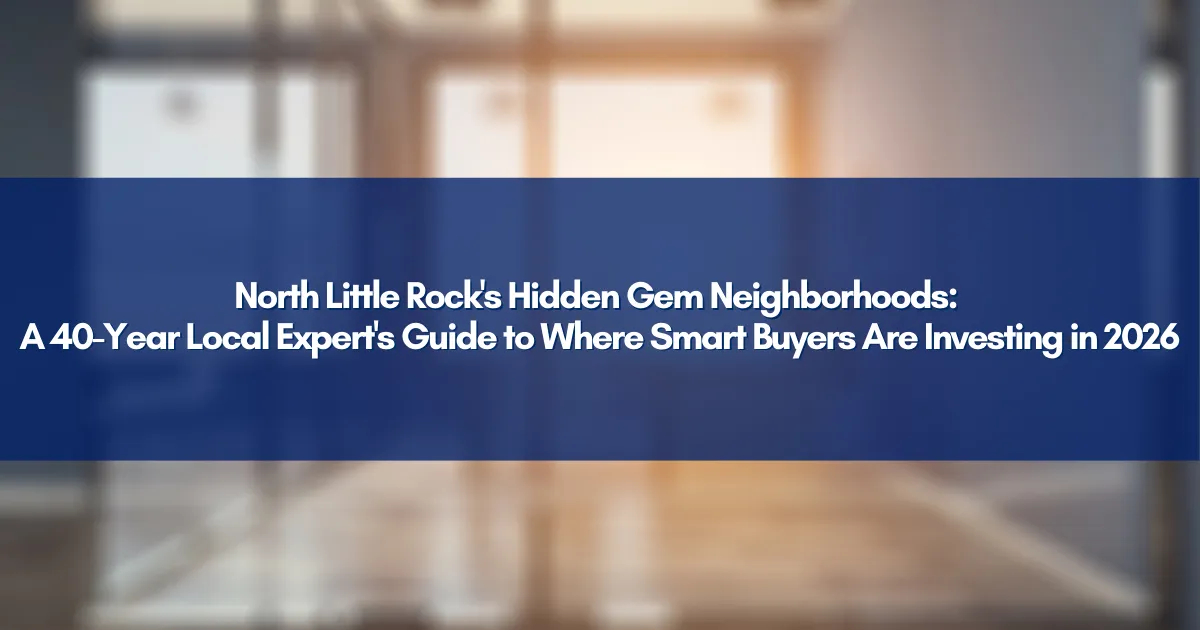 A scenic street view of historic and modern homes in North Little Rock