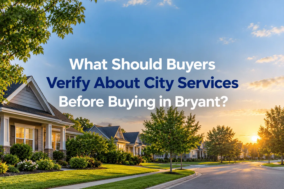 Bryant home in a residential neighborhood with access to local city services