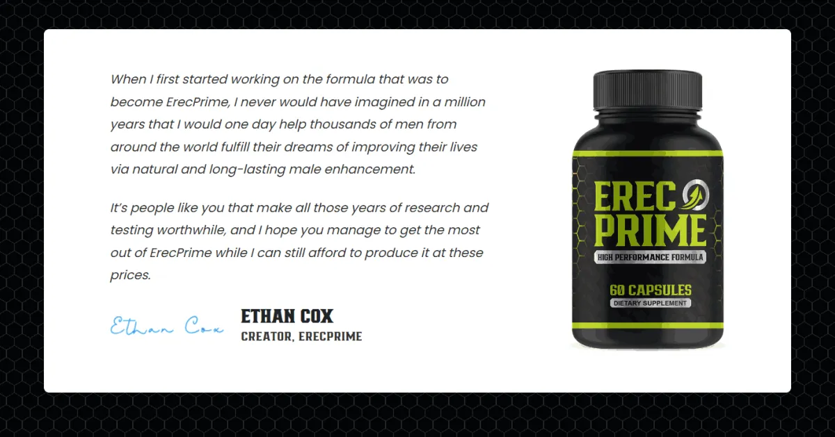 ErecPrime Erection support Supplement