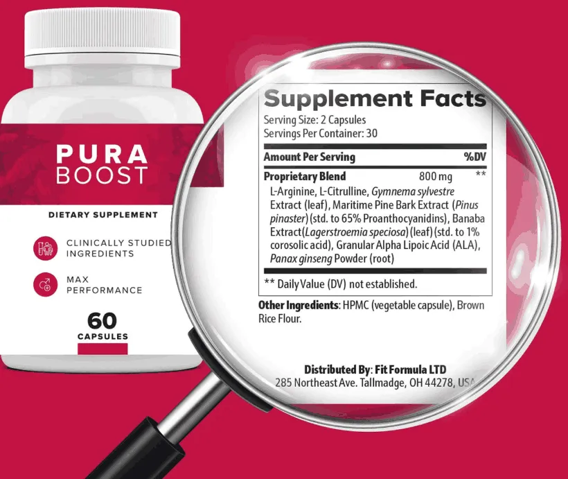 puraboost ingredients
