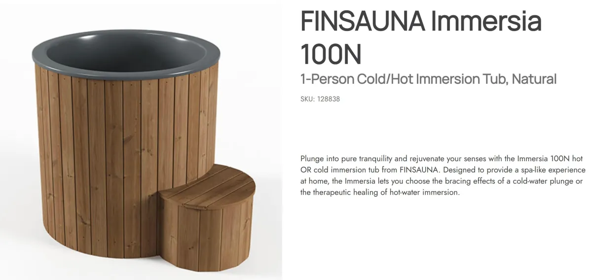 FINSauna Immersia Cold Plunge Tub
